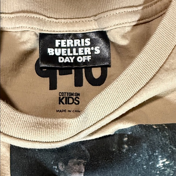 Cotton-On “Ferris Bueller's Day Off” Kids T-Shirt boys size 9-10 - Picture 3 of 5
